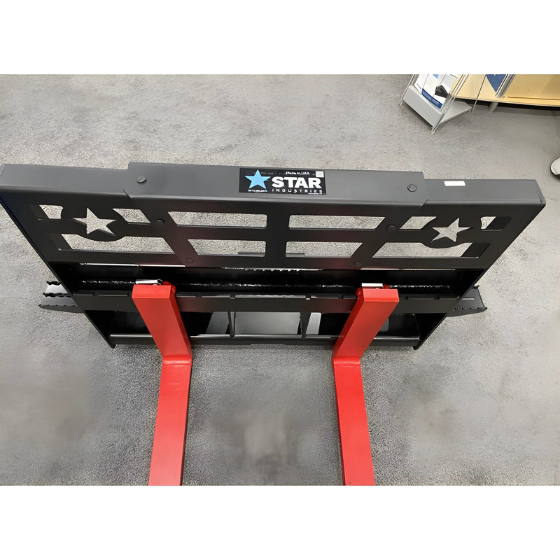 Pallet Forks for Skid Steer | 42"-48" | Class 2 Compatible | Heavy-Duty Steel | Star Industries