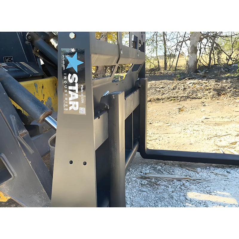 Pallet Forks for Skid Steer | 42"-48" | Class 2 Compatible | Heavy-Duty Steel | Star Industries