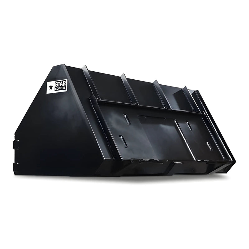 Concrete Placement Bucket for Skid Steer | 1/2-3/4 cuyd | Reinforced Steel | Adjustable Chute | Star Industries