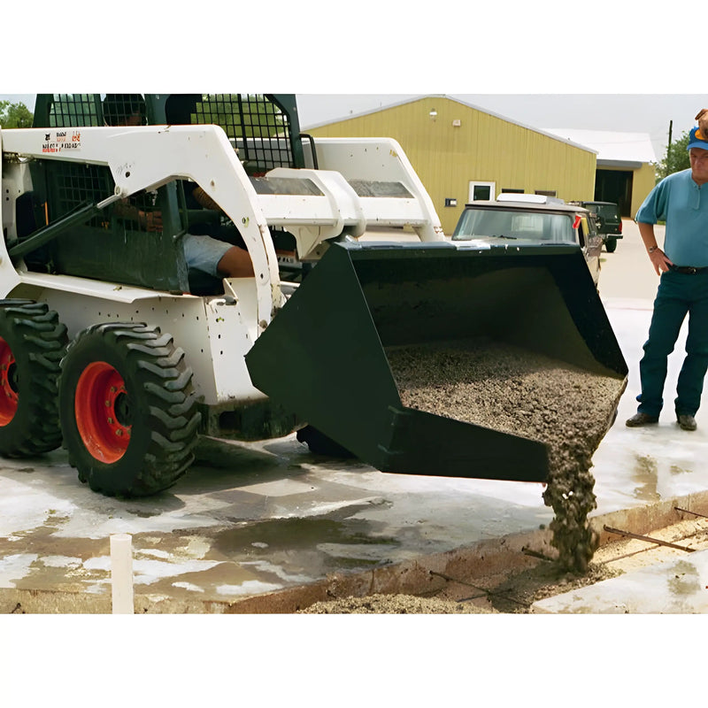 Concrete Placement Bucket for Skid Steer | 1/2-3/4 cuyd | Reinforced Steel | Adjustable Chute | Star Industries