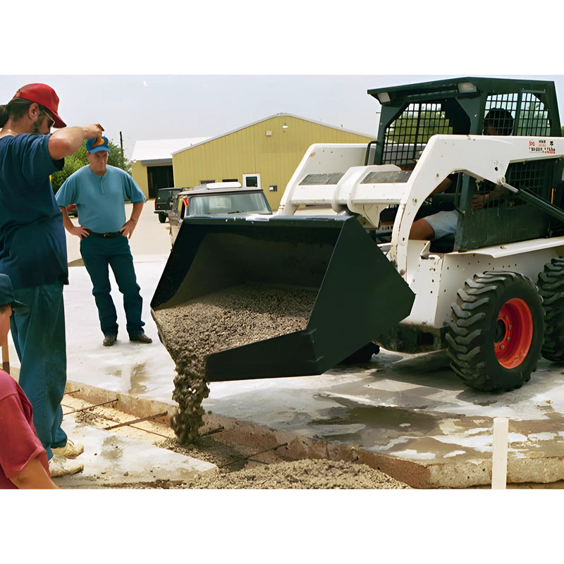 Concrete Placement Bucket for Skid Steer | 1/2-3/4 cuyd | Reinforced Steel | Adjustable Chute | Star Industries