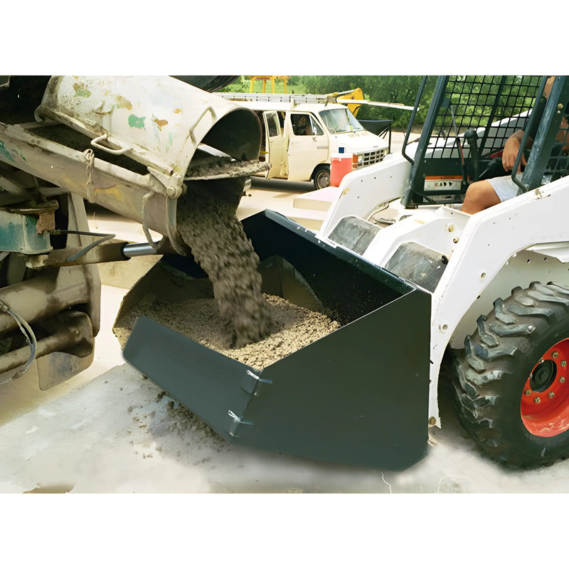 Concrete Placement Bucket for Skid Steer | 1/2-3/4 cuyd | Reinforced Steel | Adjustable Chute | Star Industries