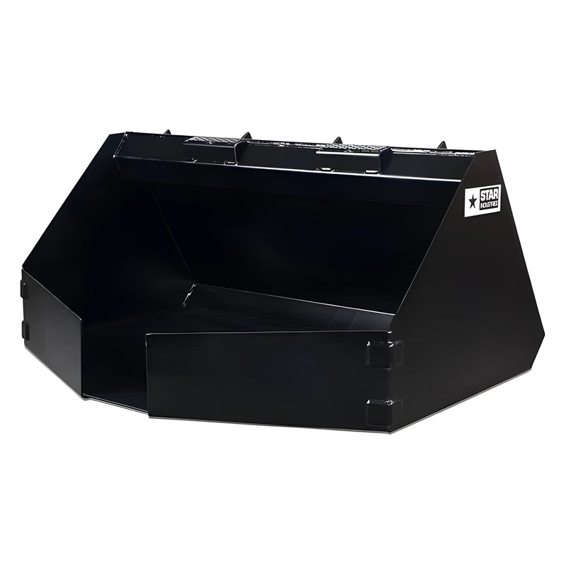 Concrete Placement Bucket for Skid Steer | 1/2-3/4 cuyd | Reinforced Steel | Adjustable Chute | Star Industries