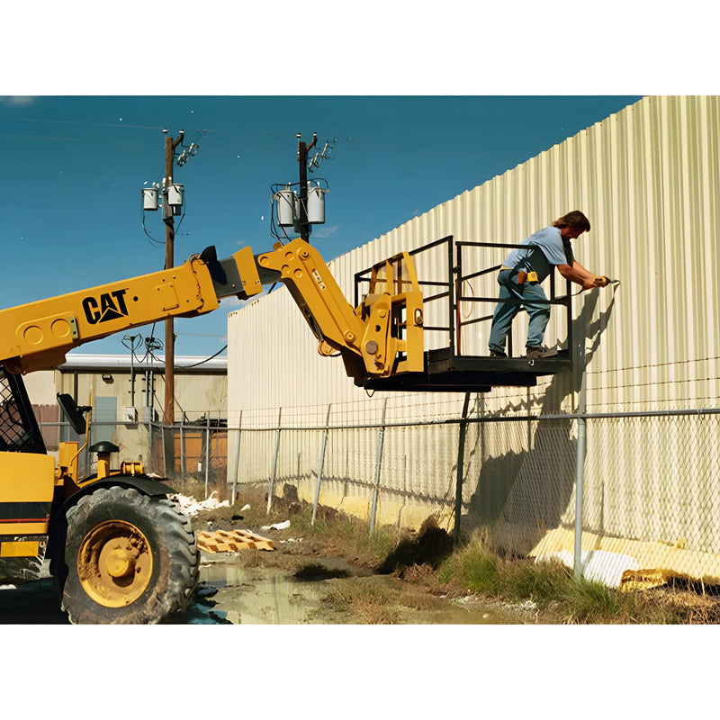 Safety Work Platform for Forklifts | 4′×4′ to 4′×9′8″ | 1,000 lb Capacity | Slip-On Design | Star Industries