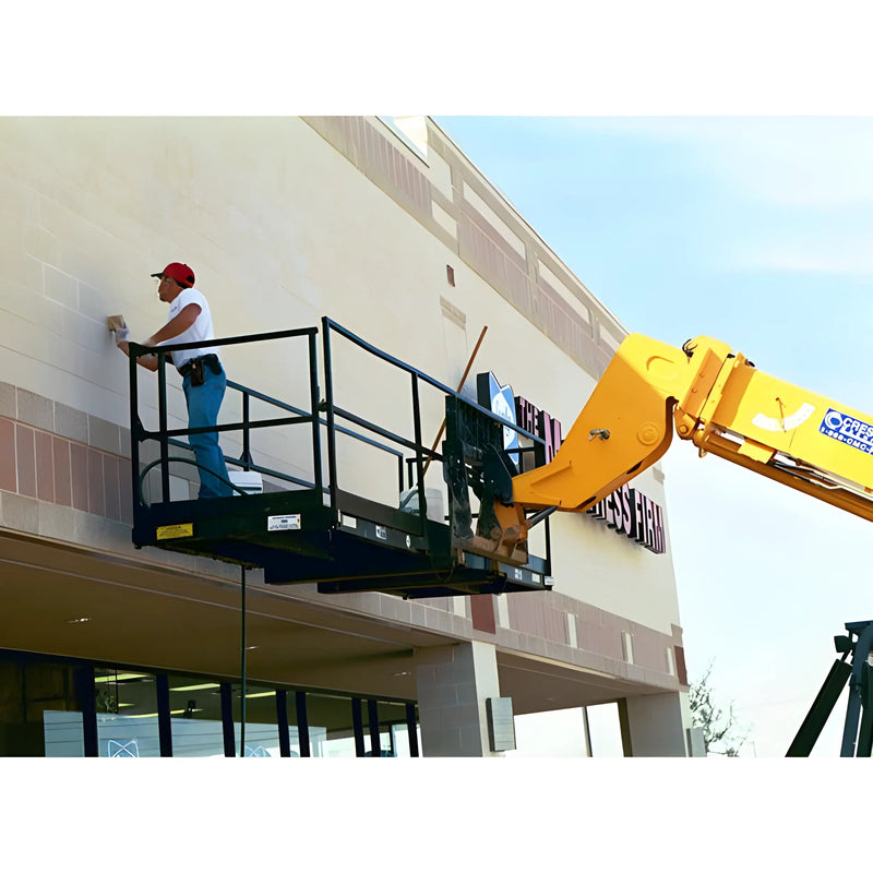 Safety Work Platform for Forklifts | 4′×4′ to 4′×9′8″ | 1,000 lb Capacity | Slip-On Design | Star Industries