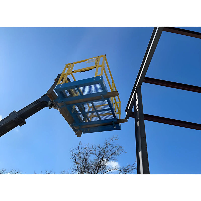 Safety Work Platform for Forklifts | 4′×4′ to 4′×9′8″ | 1,000 lb Capacity | Slip-On Design | Star Industries