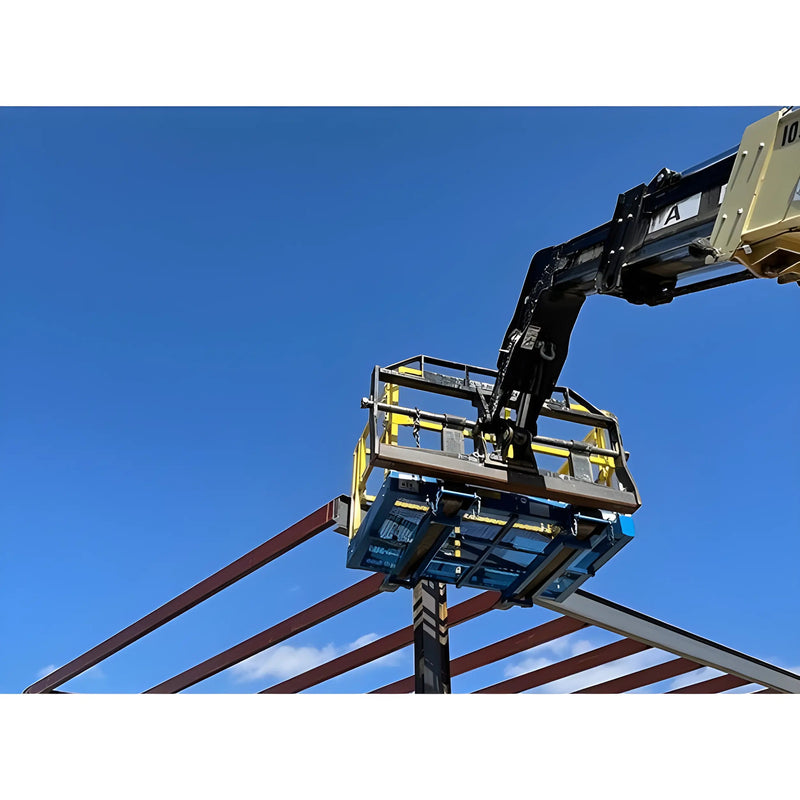 Safety Work Platform for Forklifts | 4′×4′ to 4′×9′8″ | 1,000 lb Capacity | Slip-On Design | Star Industries