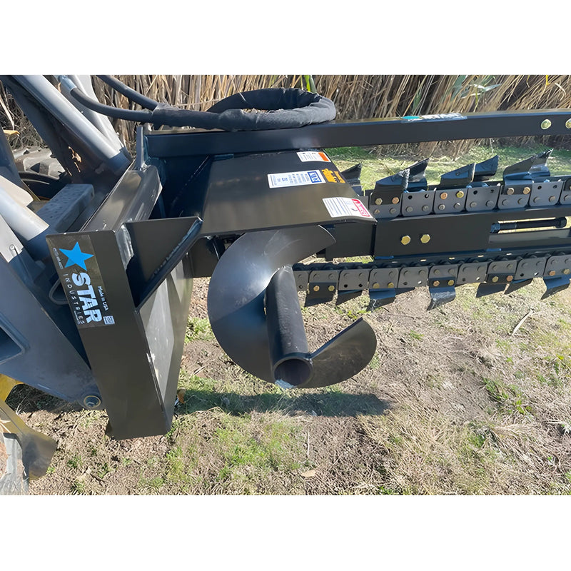 Trencher for Skid Steer | 48" Capacity | 15" Auger | Star Industries