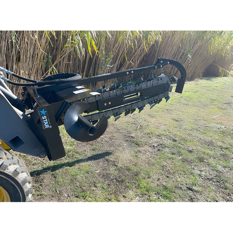 Trencher for Skid Steer | 48" Capacity | 15" Auger | Star Industries