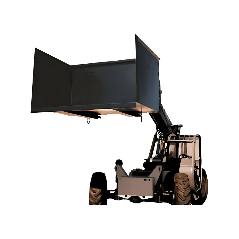 Trash Hopper for Forklift | 5′-7′ | 3/16" Steel | Universal Fork Pocket | Star Industries