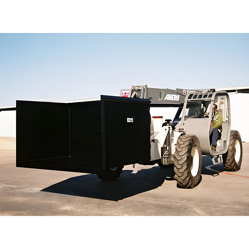 Trash Hopper for Forklift | 5′-7′ | 3/16" Steel | Universal Fork Pocket | Star Industries