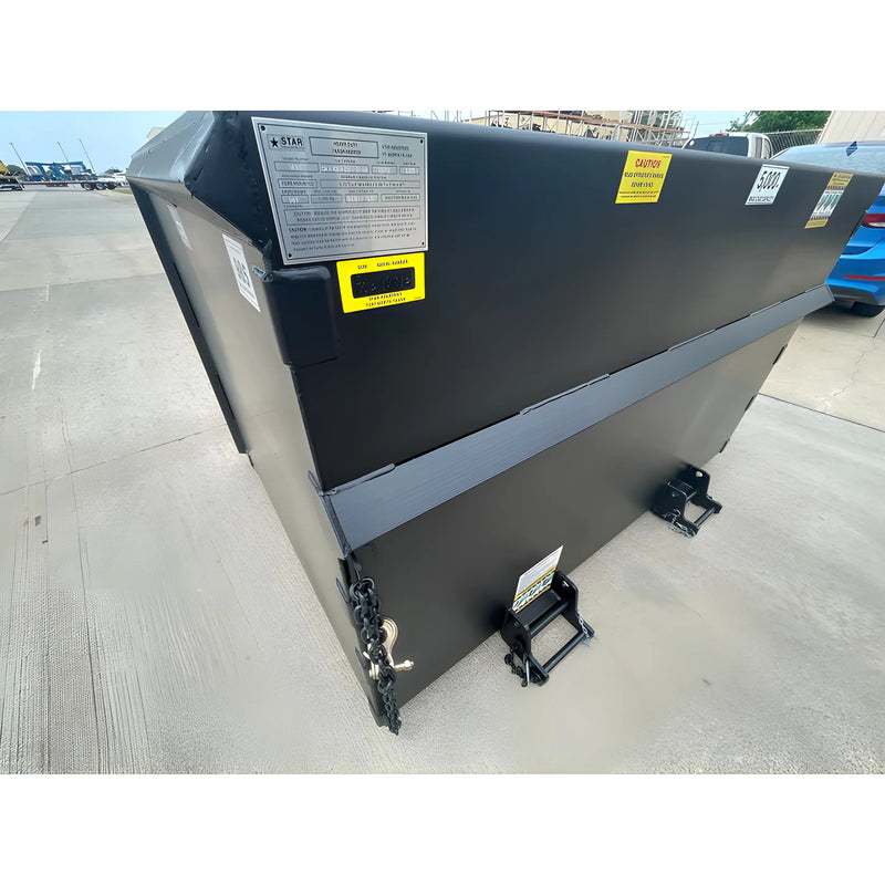 Trash Hopper for Forklift | 5′-7′ | 3/16" Steel | Universal Fork Pocket | Star Industries