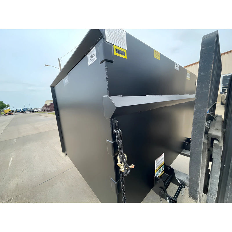 Trash Hopper for Forklift | 5′-7′ | 3/16" Steel | Universal Fork Pocket | Star Industries