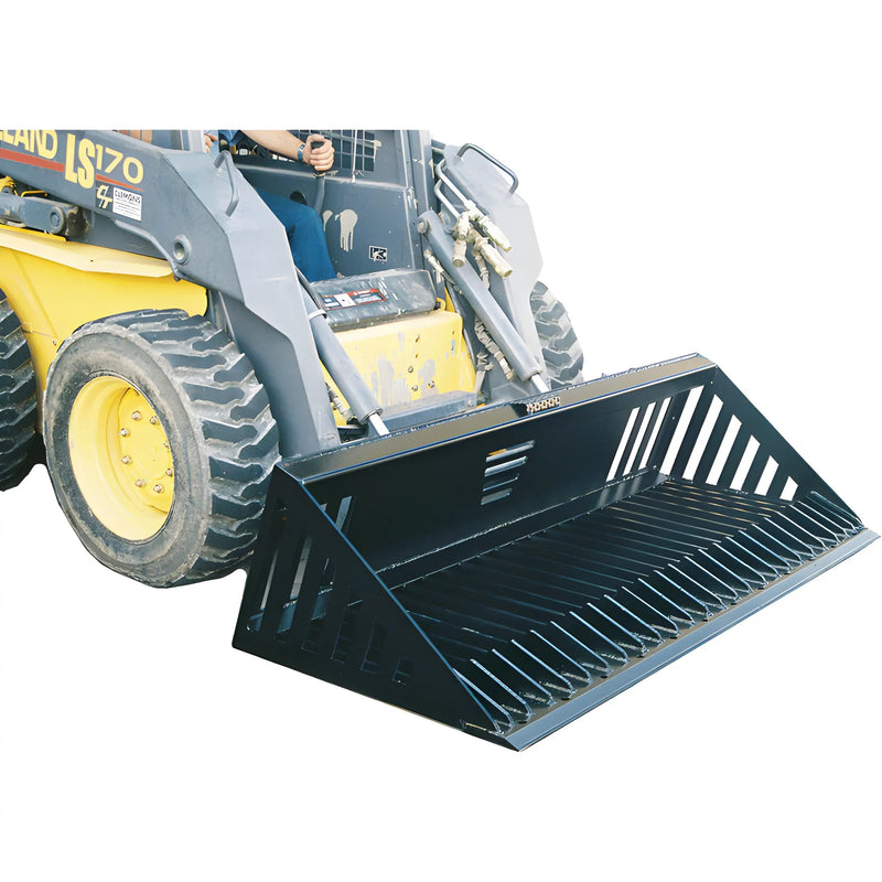 Skeleton Bucket for Skid Steer | 66"-84" | Universal Quick-Attach | Reinforced Steel | Star Industries