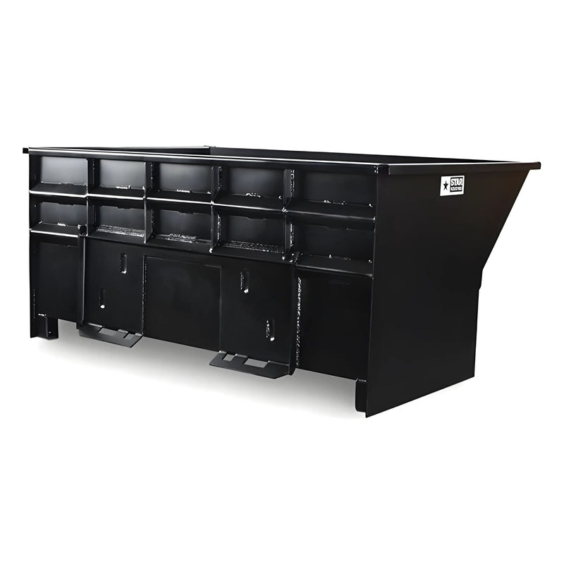 Trash and Waste Hopper for Skid Steer & Telehandler | 48"-84" Width | 1 - 1.75 Cubic Yard | 3/16" Steel | Star Industries