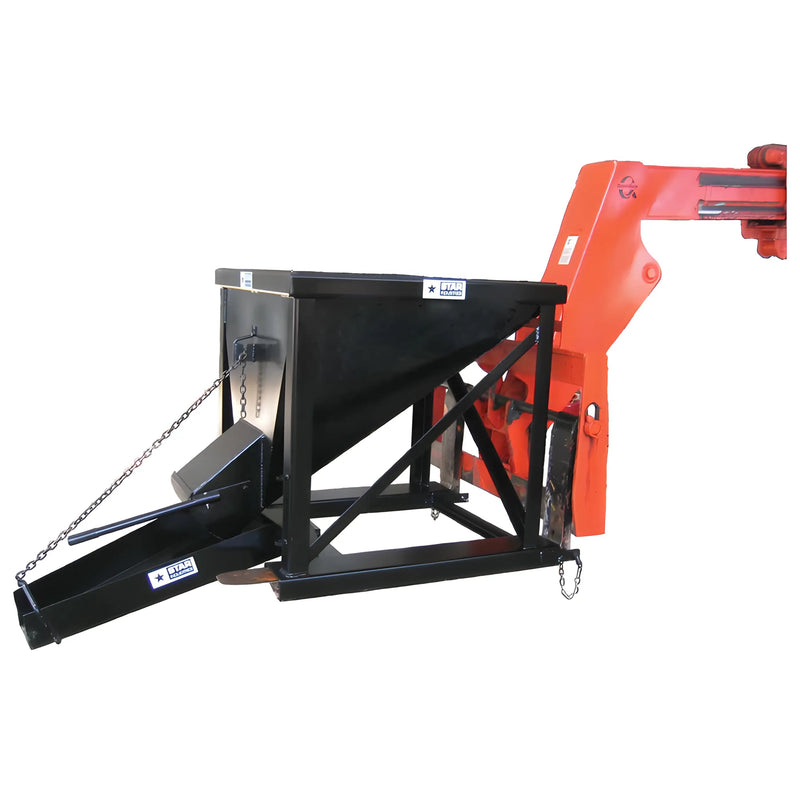 Concrete Hopper for Forklift | 3/4 Cubic Yard | 30" Swivel Chute | Manual Discharge | Star Industries