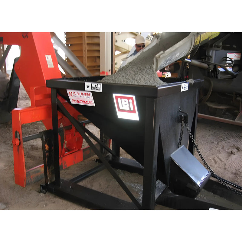 Concrete Hopper for Forklift | 3/4 Cubic Yard | 30" Swivel Chute | Manual Discharge | Star Industries