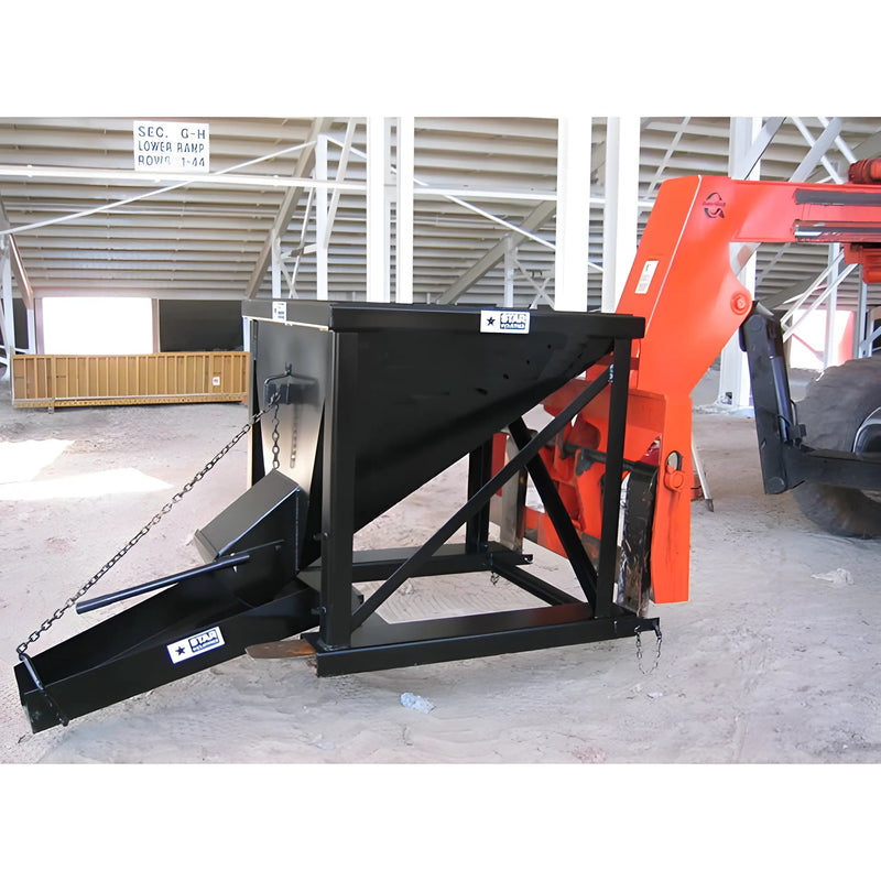 Concrete Hopper for Forklift | 3/4 Cubic Yard | 30" Swivel Chute | Manual Discharge | Star Industries