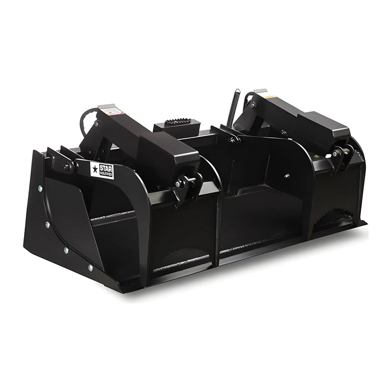 Grapple Bucket for Skid Steer | 66"-84" | Heavy-Duty Steel | Hydraulic Operation | Star Industries