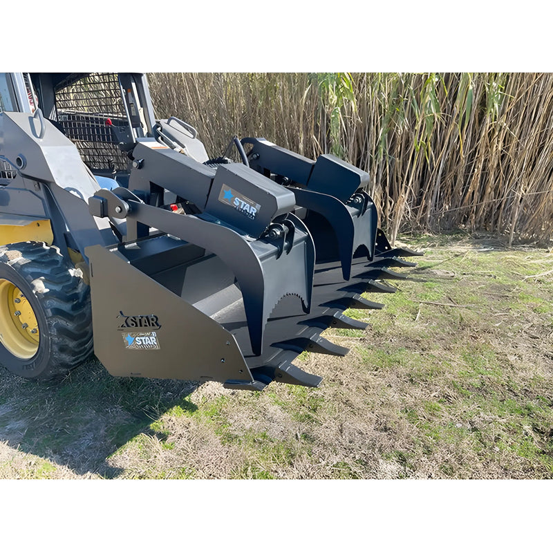 Universal Grapple Adapter for Skid Steer Buckets | Dual Cylinders | Heavy-Duty Steel | Star Industries