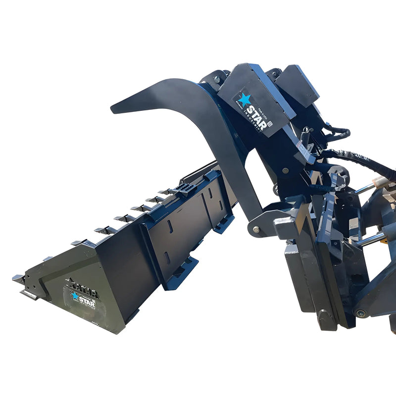 Universal Grapple Adapter for Skid Steer Buckets | Dual Cylinders | Heavy-Duty Steel | Star Industries
