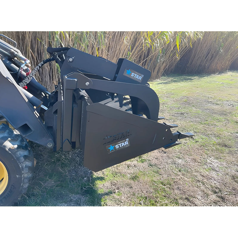 Universal Grapple Adapter for Skid Steer Buckets | Dual Cylinders | Heavy-Duty Steel | Star Industries