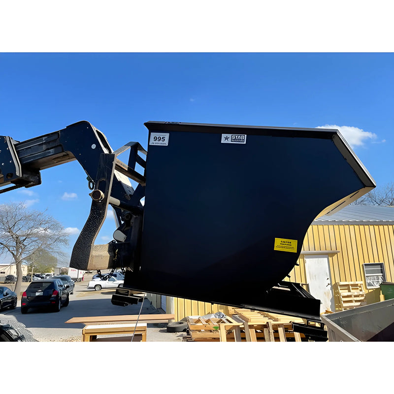 Self-Dumping Trash Hopper for Forklifts | 0.5-2.5 Cu Yd | 4,000 Lb Capacity | Steel Plate Construction | Star Industries