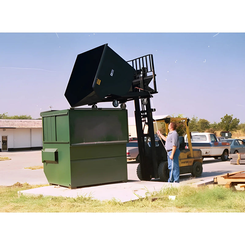 Self-Dumping Trash Hopper for Forklifts | 0.5-2.5 Cu Yd | 4,000 Lb Capacity | Steel Plate Construction | Star Industries