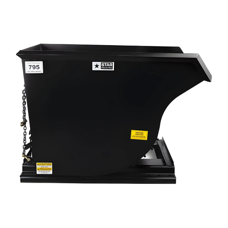 Self-Dumping Trash Hopper for Forklifts | 0.5-2.5 Cu Yd | 4,000 Lb Capacity | Steel Plate Construction | Star Industries