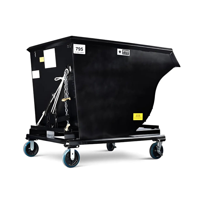 Self-Dumping Trash Hopper for Forklifts | 0.5-2.5 Cu Yd | 4,000 Lb Capacity | Steel Plate Construction | Star Industries