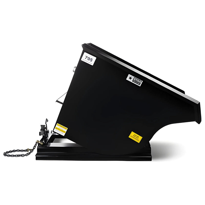 Self-Dumping Trash Hopper for Forklifts | 0.5-2.5 Cu Yd | 4,000 Lb Capacity | Steel Plate Construction | Star Industries
