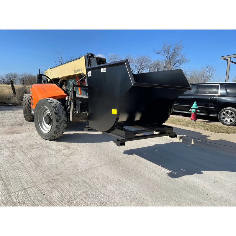 Self-Dumping Trash Hopper for Forklifts | 0.5-2.5 Cu Yd | 4,000 Lb Capacity | Steel Plate Construction | Star Industries