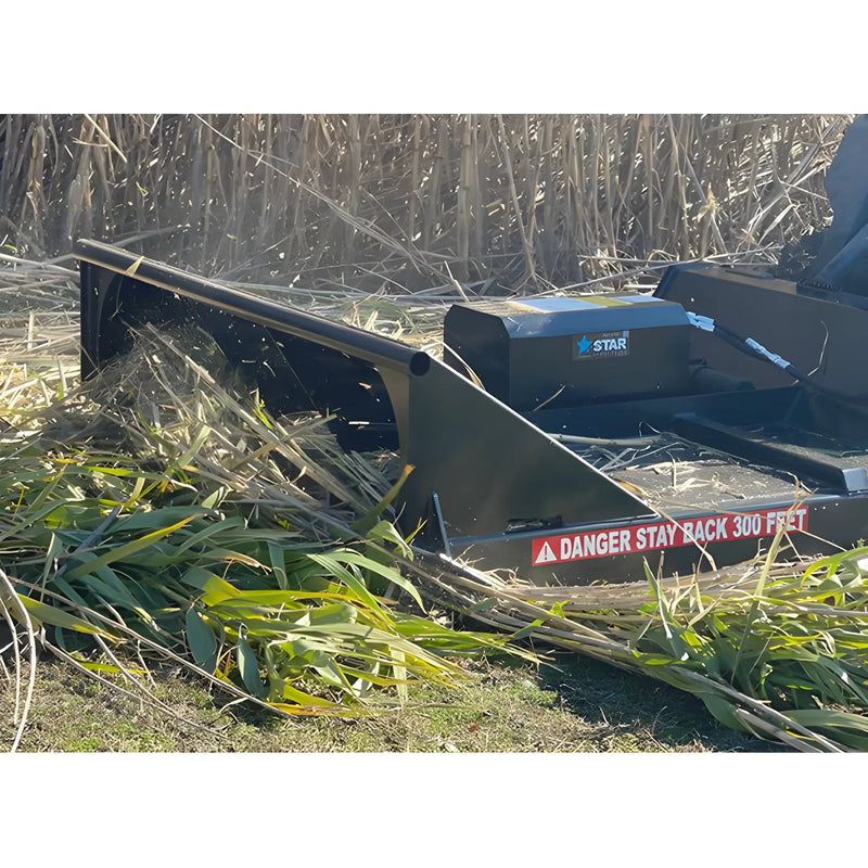 Brush Cutter for Skid Steer | 72" Width | 6" Max Cut | 100 HP Gearbox | Star Industries