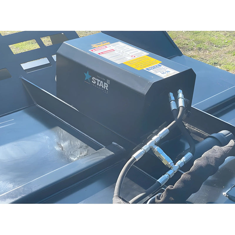 Brush Cutter for Skid Steer | 72" Width | 6" Max Cut | 100 HP Gearbox | Star Industries