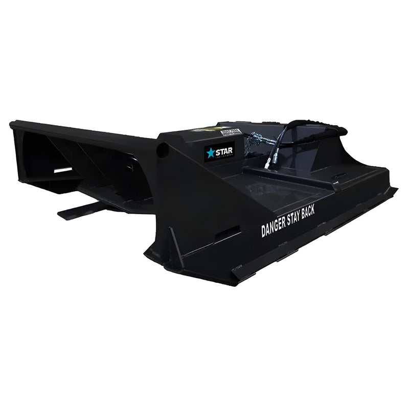 Brush Cutter for Skid Steer | 72" Width | 6" Max Cut | 100 HP Gearbox | Star Industries