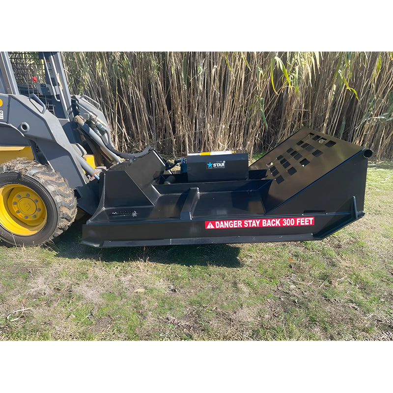 Brush Cutter for Skid Steer | 72" Width | 6" Max Cut | 100 HP Gearbox | Star Industries