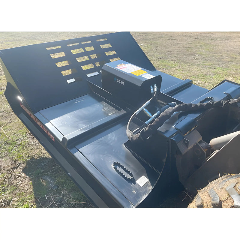 Brush Cutter for Skid Steer | 72" Width | 6" Max Cut | 100 HP Gearbox | Star Industries