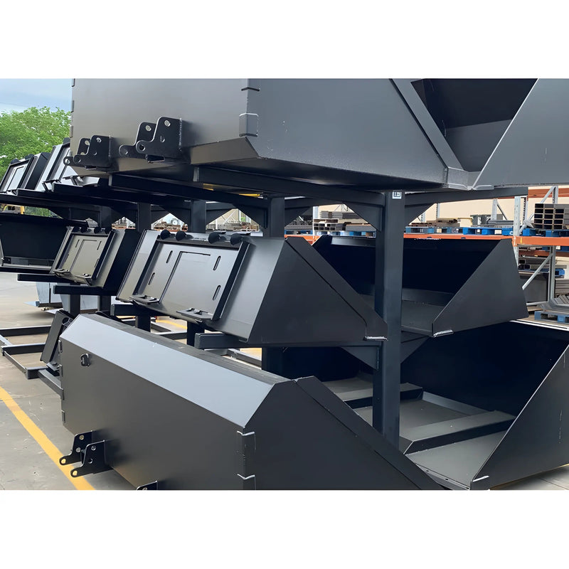 Forklift/Skidsteer Bucket Rack | 2-6 Bucket Capacity | Heavy-Duty Steel | Reinforced Arms | Star Industries