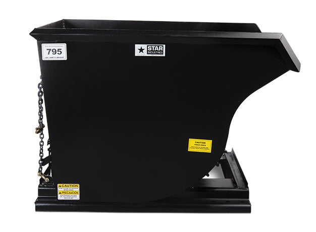 Self-Dumping Trash Hopper for Forklifts | 0.5-2.5 Cu Yd | 4,000 Lb Capacity | Steel Plate Construction | Star Industries