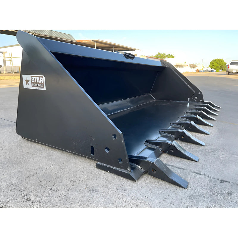 Extreme Duty Skid Steer Bucket for Skid Steer | 72"-96" | AR400 Wear Plates | Reinforced Construction | Star Industries