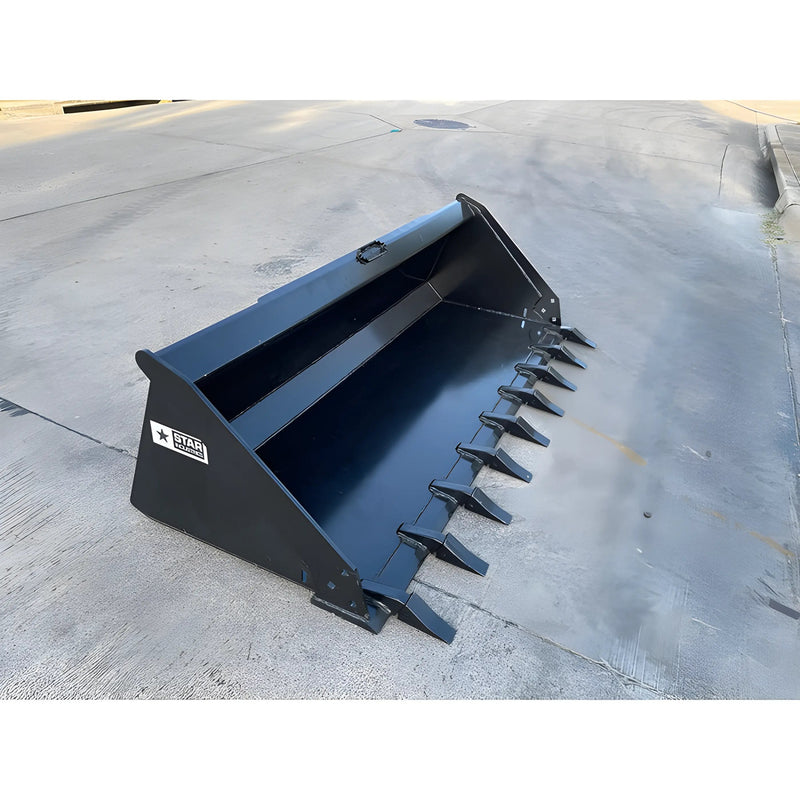 Extreme Duty Skid Steer Bucket for Skid Steer | 72"-96" | AR400 Wear Plates | Reinforced Construction | Star Industries
