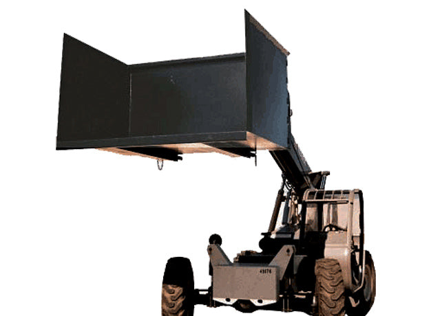 Trash Hopper for Forklift | 5′-7′ | 3/16" Steel | Universal Fork Pocket | Star Industries
