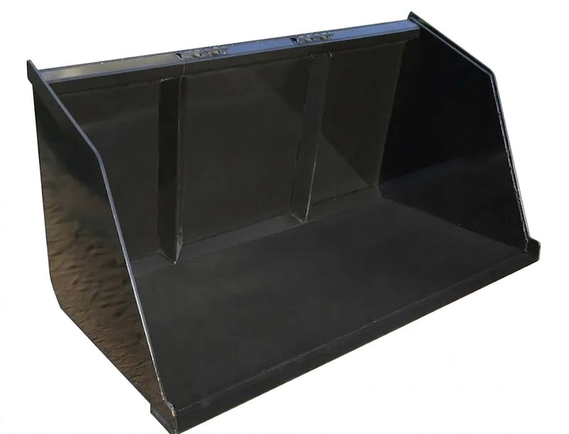 Turkey Litter Bucket | Skid Steer Attachment | High Capacity | 3/16" Steel | 3/4" x 6" Cutting Edge | 1/2" Wear Bars | Optional Bolt-On Reversible Edge | 48"–120"