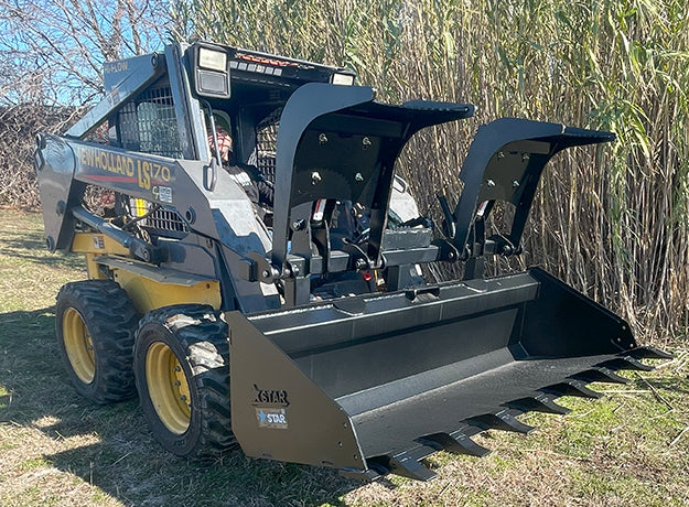 Universal Grapple Adapter for Skid Steer Buckets | Dual Cylinders | Heavy-Duty Steel | Star Industries
