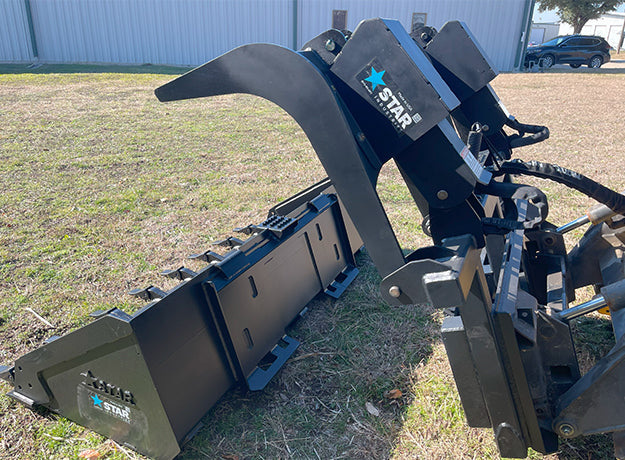 Universal Grapple Adapter for Skid Steer Buckets | Dual Cylinders | Heavy-Duty Steel | Star Industries