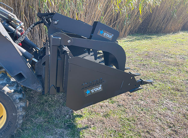 Universal Grapple Adapter for Skid Steer Buckets | Dual Cylinders | Heavy-Duty Steel | Star Industries