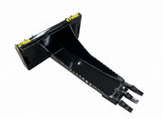 Tractor Stump Bucket Attachment with serrated teeth and curved design for efficient stump removal.