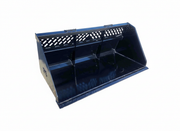 XL High Capacity Open Back Bucket for skid steer, featuring open rear design for efficient material distribution.