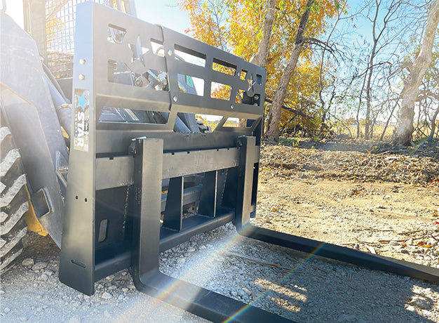 Pallet Forks for Skid Steer | 42"-48" | Class 2 Compatible | Heavy-Duty Steel | Star Industries