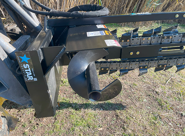 Trencher for Skid Steer | 48" Capacity | 15" Auger | Star Industries